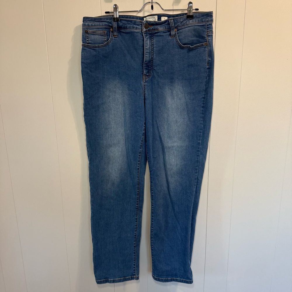 Coldwater Creek Blue Straight Leg Jeans Woman’s size 16